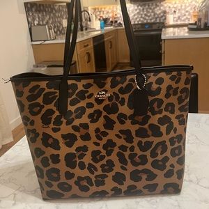 Coach Leopard Tote - Lightly used